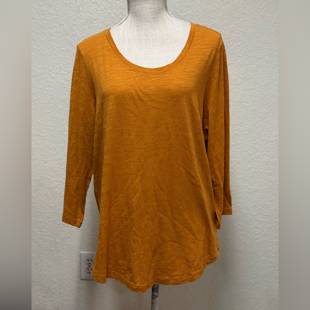 NWT LIVERPOOL Women's Rich Gold Long Sleeve Top